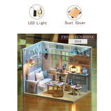 New Year Christmas Gifts Doll House DIY Miniature Dollhouse Toy Furnitures CasaDolls Houses Toys For Childred Birthday GiftsZ007