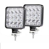Mini 16LED 27W 48W LED Work Light Bar Square Spotlight 12V 24V Offroad LED Light Bar For Truck Offroad 4X4 4WD Car SUV ATV