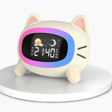 Cute Wake Alarm Clock Smart Alarm Clock With Night Light For Kids Sleep Training Clock   For Boys Girls Gifts Charging Clock