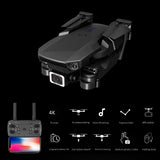 E88 Drone with 4K FHD WiFi Dual Cameras Live Video Headless Mode 2.4Ghz 6 Ch 4 Axis Gyro with Handheld Remote Control