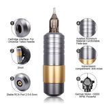 Professional Tattoo Machine Wireless Tattoo Power Supply Tattoo Rotary Pen with CartridgesTattoo Machine Tattoo Kit for Tattoo