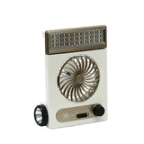 Multifunctional Mini Solar Fan USB Rechargeable Portable Fan Outdoor lighting Ceiling Fan with Led Light Desktop Fan