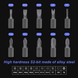 Screwdriver Set Bit, Screwdriver 11 in 1, 180° Rotating Magnetic Screwdriver Set Bit Holder for Household Appliances