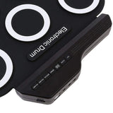 Digital Electronic Roll Up Drum Pad Set Kit - Portable Silicone USB 7 Pads With Drumsticks Foot Pedal Headphone Jack