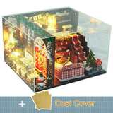 Cutebee DIY DollHouse Wooden Doll Houses Miniature Dollhouse Furniture Kit Toys for children New Year Christmas Gift Casa