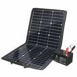 Black 100W Portable Solar Panel Folding Bag USB+DC Output Solar Charger Solar Charging Device Outdoor Power Supply