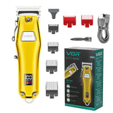 All Metal Cordless Professional Hair Trimmer Adjustable Beard Hair Clipper For Men Electric Hair Cutting Machine Rechargeable
