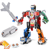 MOC Iron Beasts Steel RC Robot Model Bricks DIY APP Remote Control Motorized Electric Robot Building Blocks Toys for Kids Gifts