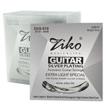 Ziko Dus Series Acoustic Guitar Strings Dus-010 &amp; Ziko Deg 009-042 Electric Guitar Strings