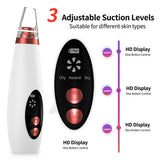 Ultrasonic Skin Scrubber Heating Blackhead Remover Vacuum Acne Pore Cleaner Facial Cleansing Brush Electric Skin Peeling Machine