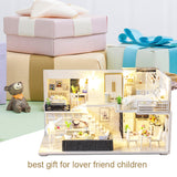 CUTEBEE DIY Dollhouse Wooden Doll Houses Miniature Doll House Furniture Kit Casa Music Led Toys for Children Birthday Gift M21