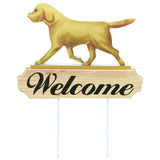Smooth Dog Ornament Shop Window Garden Decor Craft Grassland Card Ground Insert Convenient Wooden Lightweight Door Sign For Yard