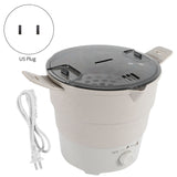 Foldable Electric Frying Pan Kettle Heated Food Container Heated Lunch Box Cooker Portable Multifunctional Thermal Cooker US Plu