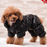 Warm Winter Dog Jumpsuit Coat Waterproof Pet Snowsuit 3 Color Fleece Pet Outfit Dog Clothes Black Pink Blue XS S M L XL 2XL 3XL
