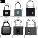 High Quality New Model Pad Lock Key Safety Padlock Fingerprint Smart Padlock