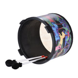 10 Inch Wooden Floor Drum Wood Drum Percussion Musical Instrument with 2 Mallets for Kids Children Gift