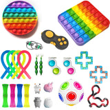 Fidget Sensory Toy Stress Anxiety Relief Autism Toys Set Push Kit Bubble Fidget Sensory Toys for Kids Adults Decompression Gift