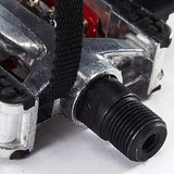 SPD Pedals for Spin Bike with Toe Cages for Shimano Clip Pedals Indoor Exercise Cycling Platform Pedals 9/16 inch