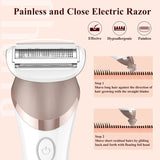6in1 electric women epilator female shaver leg body hair removal lip chin depilatory lady bikini trimmer facial hair remover