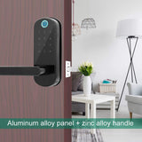 Fingerprint Door lock, Smart Lever Door Lock Bluetooth Digital Lock with 5 Unlock Ways for Home Security, Fingerprint and Touchs