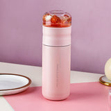 300ml Thermos Cup with Filter Tea Maker Stainless Steel Insulated Bottle with Glass Infuser Separates Tea and Water Vacuum Flask