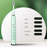 Automatic Sonic Electric Toothbrush Smart Timer Replaceable Ipx7 Waterproof Toothbrush Rechargeable Soft Fur Toothbrush