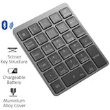 Bluetooth Numeric Keypad Protable Aluminium Alloy Wireless Keyboard Cover For Ipad Android Windows phone Mackbook Tablet