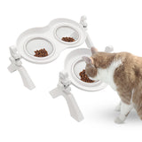Raised Dog Bowl For Cats And Small Dogs Adjustable Elevated Dog Cat Food Water Bowl Stand Feeder Dish Double Pets Feeding Bowls