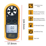 Digital Anemometer Mini Air Velocity Airflow Temperature LCD Backlight Wind Speed Meter Windmeter 30m/s Hand-held 30% off