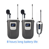 Wireless Lavalier Microphone System Dual Wireless Lapel Mic For Iphone DSLR Camera Youtube Recording Vlog Interview