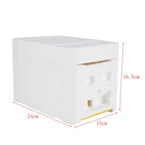 1set Bee Hive Beekeeping King Box Pollination Box Foam Frames & 80x Fruit Bags for Fruit Trees Fruit Protection Covers