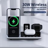 R11 4 in 1 Wireless Fast Charging Stand Replacement for iWatch Airpods Pro 12/13/Pro/Samsung Wireless Charging Pad
