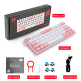 K617 Rainbow USB Mini Mechanical Gaming Keyboard Blue Switch 61 Keys Wired detachable cable,portable for travel