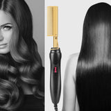 Hair Straightener Flat Irons Straightening Brush Hot Comb Hair Styler Corrugation Curling Iron Wet Dry Use Hair Curler Comb