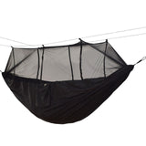 Portable Mosquito Net Hammock Tent Adjustable Straps and Carabiner Double Wild Outdoor Sleeping and Resting Hammock 260*130cm