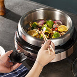 FT-01 4-5L 1300W 220V Multi-Functional Multicooker Electric Hot Pot Stainless Steel Household Electric Cooker Steamer Frying Pan