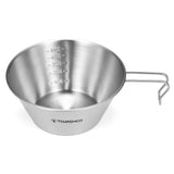 TOMSHOO Stainless Steel Sierra Cup 200ml/500ml Measuring Cup Bowl for Outdoor Camping Backpacking Picnic