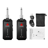 M-VAVE Guitar Wireless System Audio Transmitter Receiver with 5.8G ISM Band &amp; 6.35mm Jack for Electric Bass Guitars Amplifier