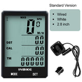 2.8 inch Bicycle Computer Wireless Bike Computer Light Headlight Set Rainproof Speedometer Odometer Cycling Stopwatch