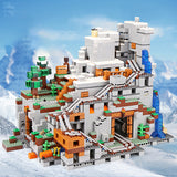 with 13 MINI Figures Building Blocks Bricks The Mountain Cave My World Educational Toys Christmas Birthday Gifts