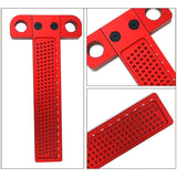 T Type Square Ruler Precision Woodworking Scriber Hole Positioning Marking Tool 67JE