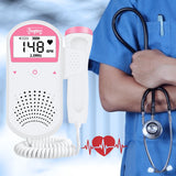 LCD Portable Fetal Doppler Display Without Radiation Ultrasonic baby heart rate monitor Digital Portable Home Heartbeat monitor