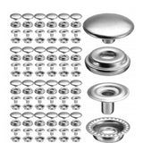 25sets(100pcs) Stainless Steel Snap Fastener Press Stud Cap Button Marine Boat Canvas Set Marine Hardware Accessories