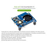 Power Over Ethernet HAT (D) for Raspberry Pi 4B/3B+, PoE HAT with Cooling Fan,Compatible with for Raspberry Pi 4B/3B+