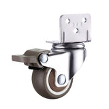 Furniture Casters Crib Rubber Wheel L type 1/1.25/1.5/2 inch Swivel Mute Brake Caster Furniture Hardware Fittings set of 4