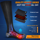 4000mAh Winter Warm Outdoor Socks Thermal Heating Sock Three Modes Elastic Comfortable Water Resistant Electric Warm Sock Ski