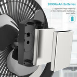 8-Inch Rechargeable Battery Operated Clip On Fan Air Circulating Usb Fan Portable For Outd Camping Tent Beach Or Car