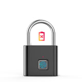 Smart Padlock Quickly Unlock Zinc Alloy Metal Self-imaging Chip 10 Fingerprints Keyless USB Charging Door Lock Fingerprint