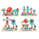 Bits Drill Puzzle Safe Innocuous Mosaic Electric Drill Puzzle Toys DIY Educational Construction Engineering Toys Kids Drill Set