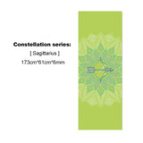 2021 New PVC Beautifully Constellation Printed Yoga Mat 6MM Beginner Non-slip Fitness Mat for Gym Home Travel Pad